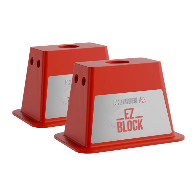 ANDERSEN HITCHES | RV & Trailer Accessories | 2-Pack Trailer EZ Jack Blocks | Leveling System | RV Stabilizer Stands | Heavy Duty Camper Leveler | 3621 - Image 1